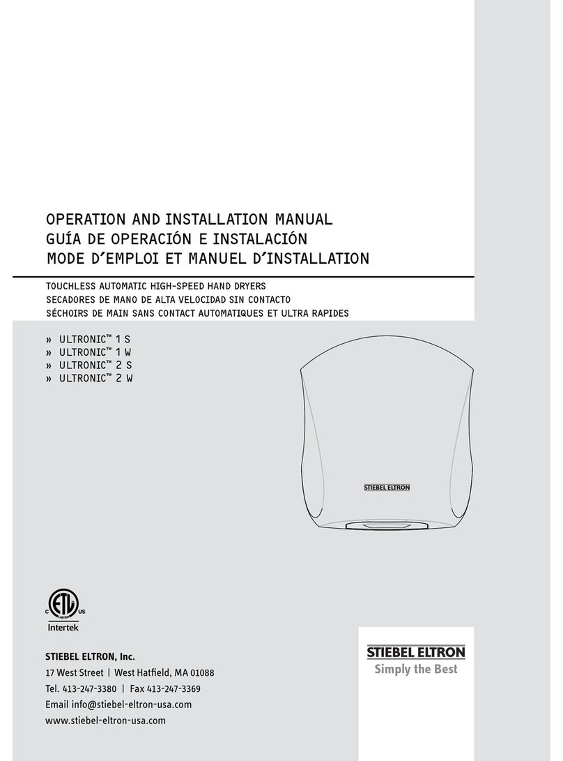 STIEBEL ELTRON ULTRONIC 1 W Operation and installation manual