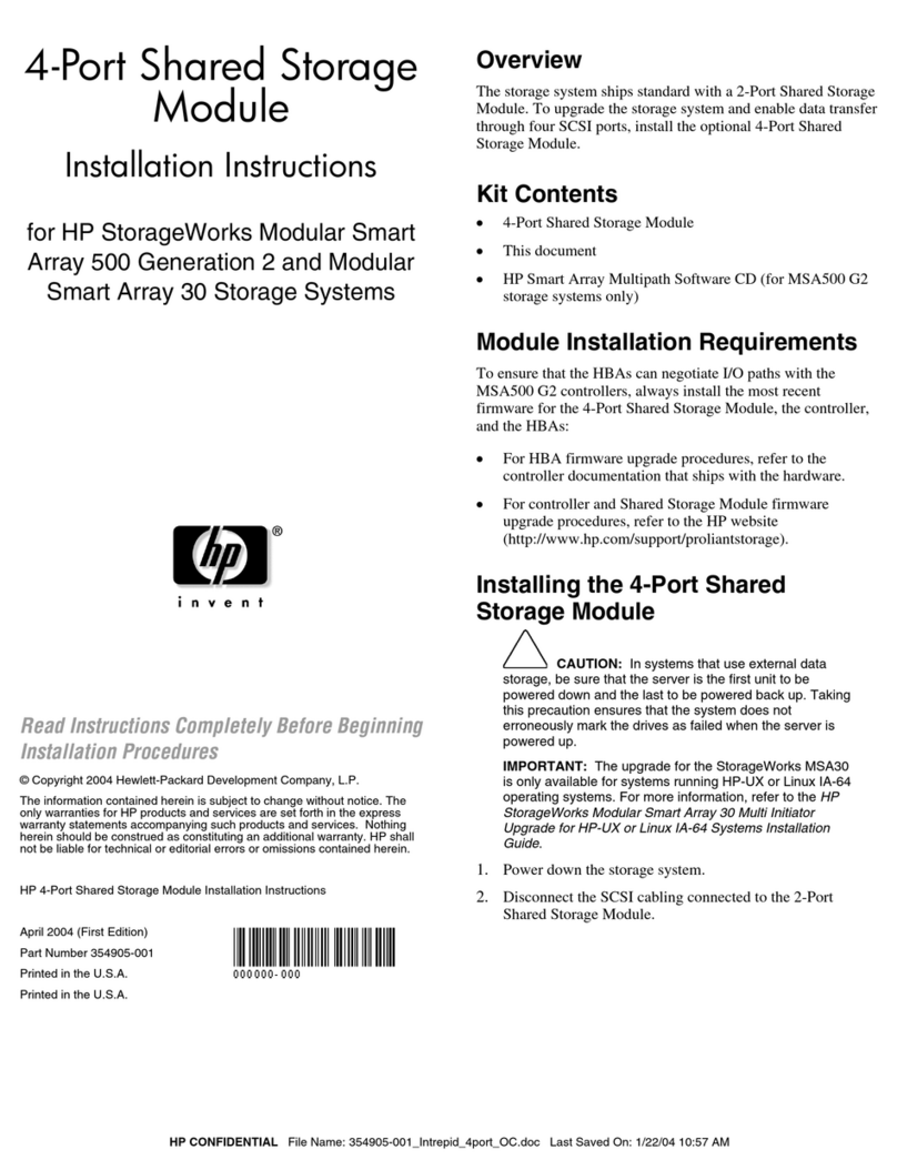 HP StorageWorks Modular Smart Array 500 System installation instructions HP StorageWorks Modular Smart Array 500 System installation instructions