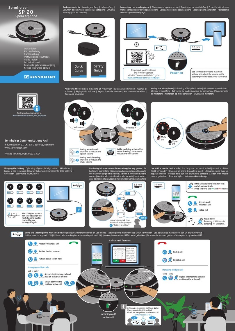 Sennheiser SP 20 quick guide