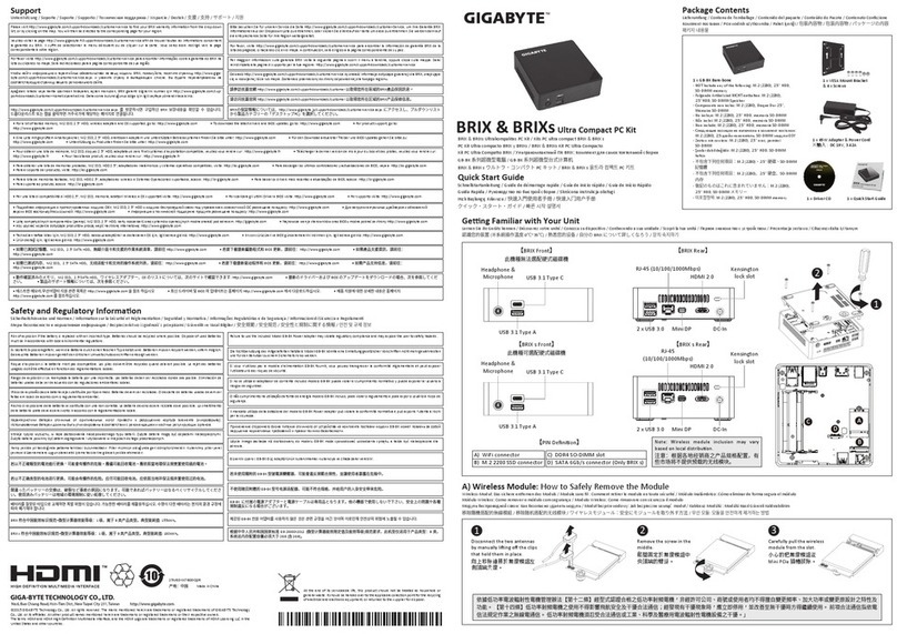 Gigabyte BRIX quick start guide