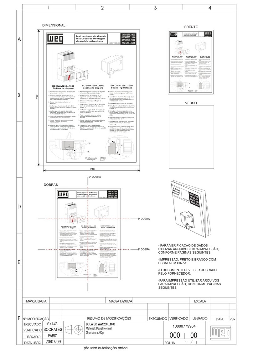 WEG DWA1250 Assembly instructions