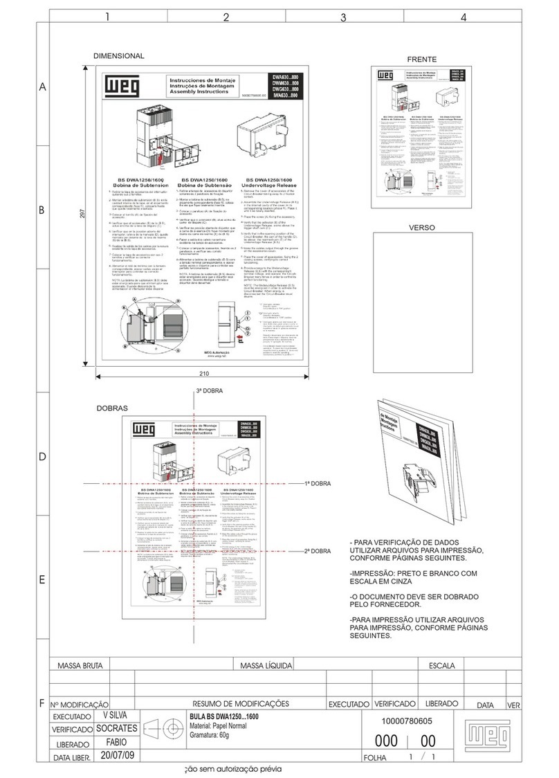 WEG DWA1250 Assembly instructions