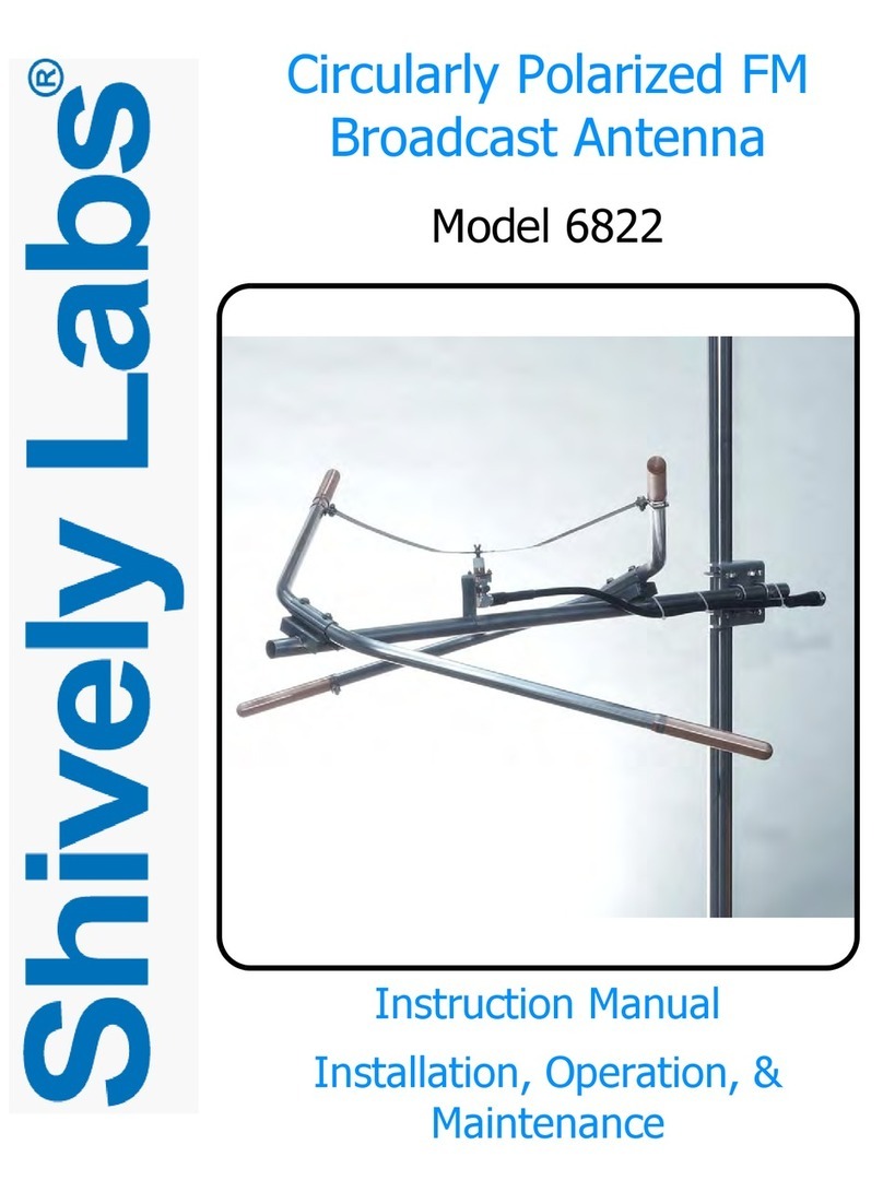 Shively Labs 6822 Instruction Manual Installation, Operation, & Maintenance Shively Labs 6822 Instruction Manual Installation, Operation, & Maintenance