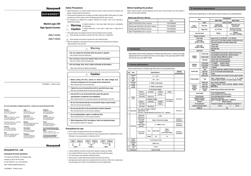 Honeywell MasterLogic-200 datasheet