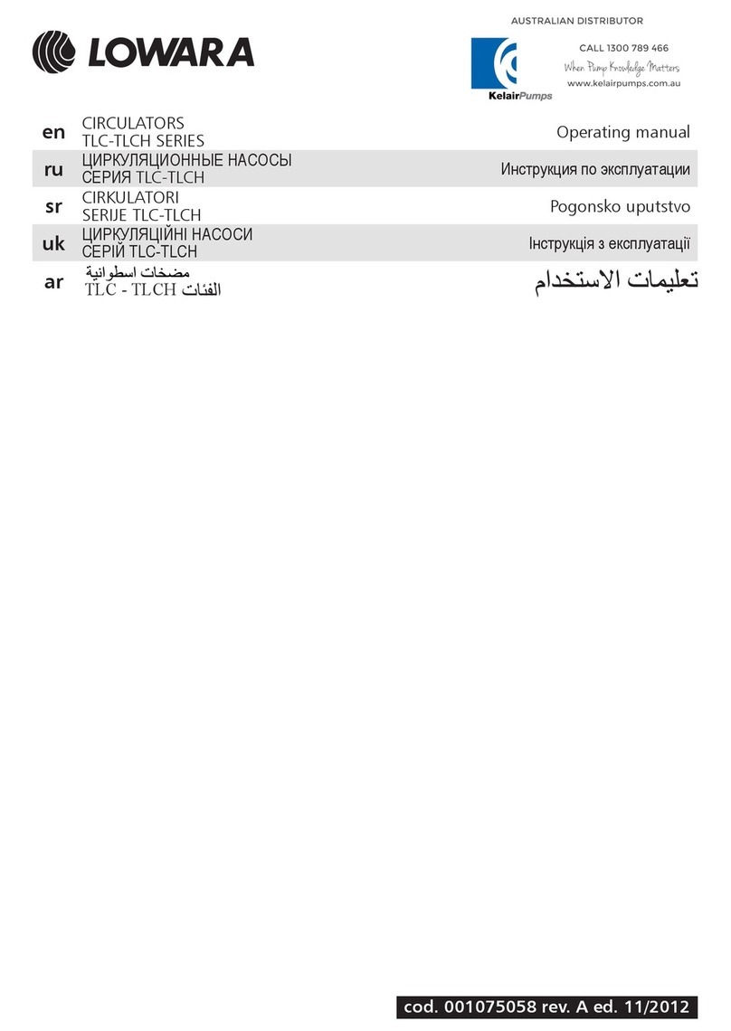 Lowara TLC SERIES operating manual