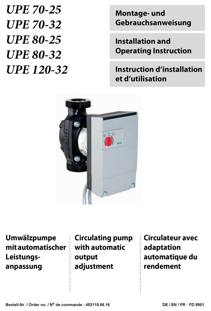 Dimplex UPE 70-25 Installation and operating instruction