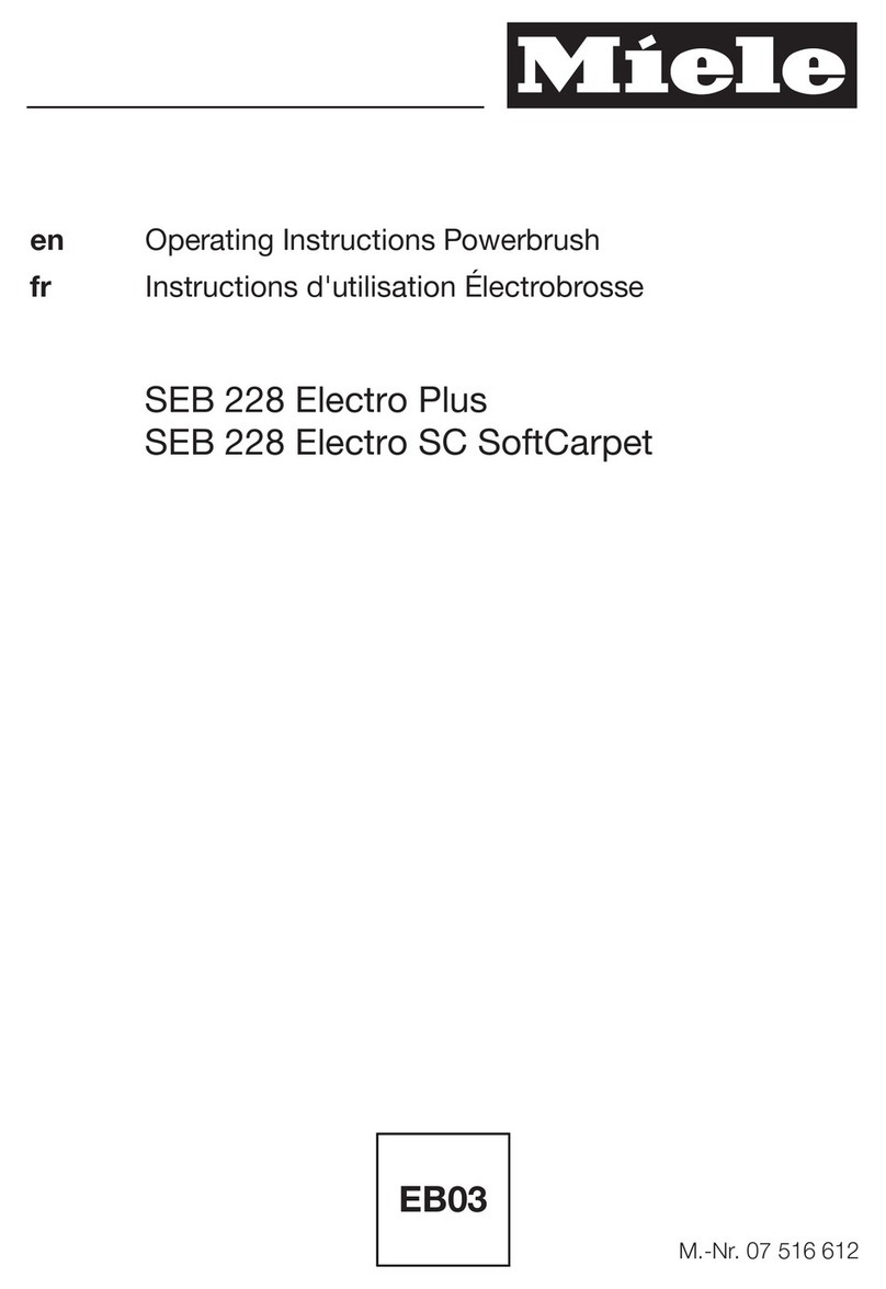 Miele SEB 228 Electro SC SoftCarpet operating instructions