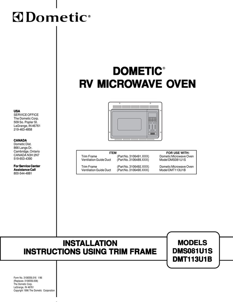 Dometic DMT113U1B installation instructions