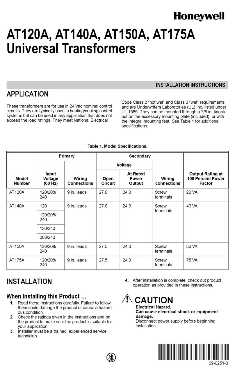 Honeywell AT120A installation instructions