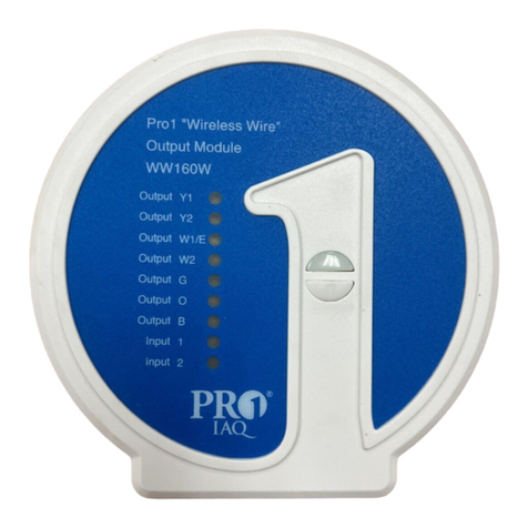 Pro 1 IAQ WW160W Wireless Wire installation manual