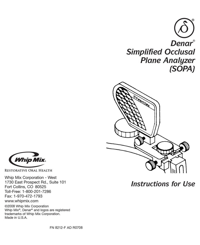 Whip Mix Denar SOPA Instructions for use