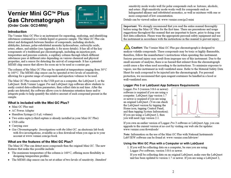 Vernier Mini GC Plus User manual