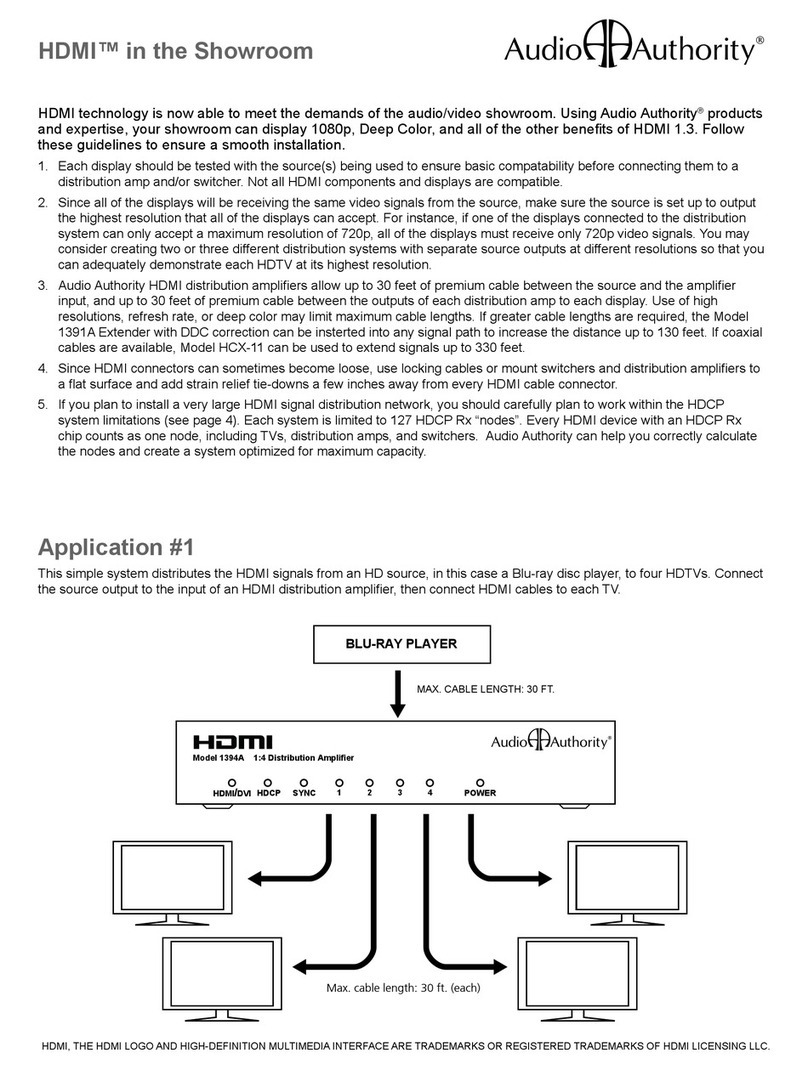 Audio Authority 1374A User manual