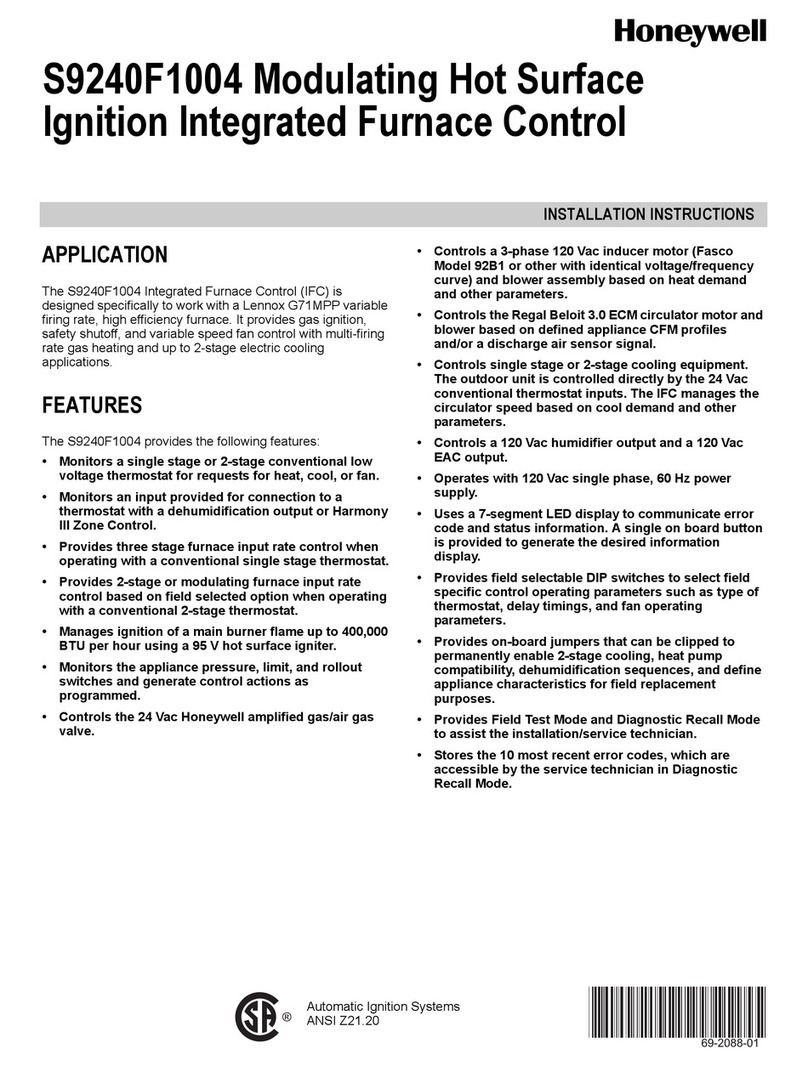 Honeywell S9240F1004 User manual