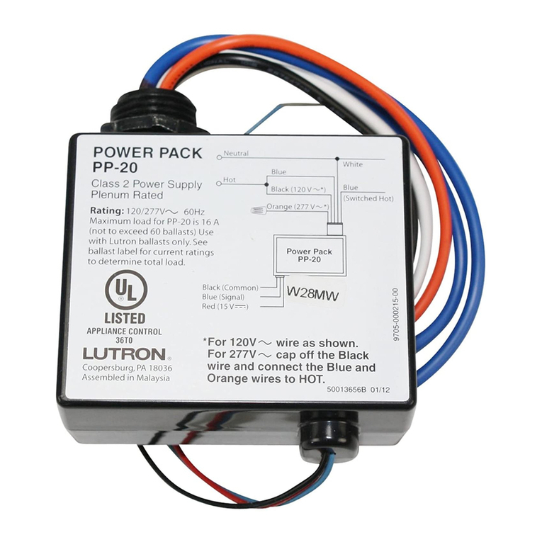 Lutron Electronics PP-20 installation instructions