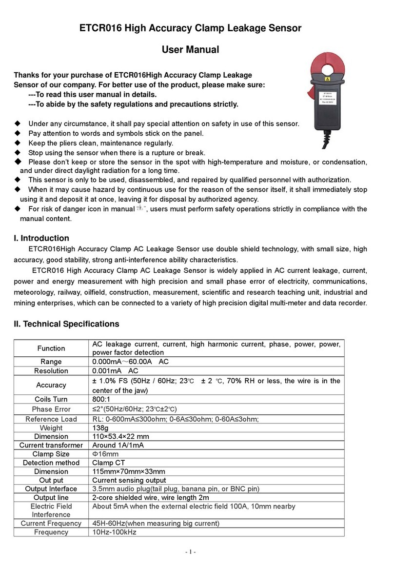 ETCR 016 User manual