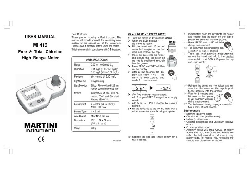 Martini Instruments MI 413 user manual