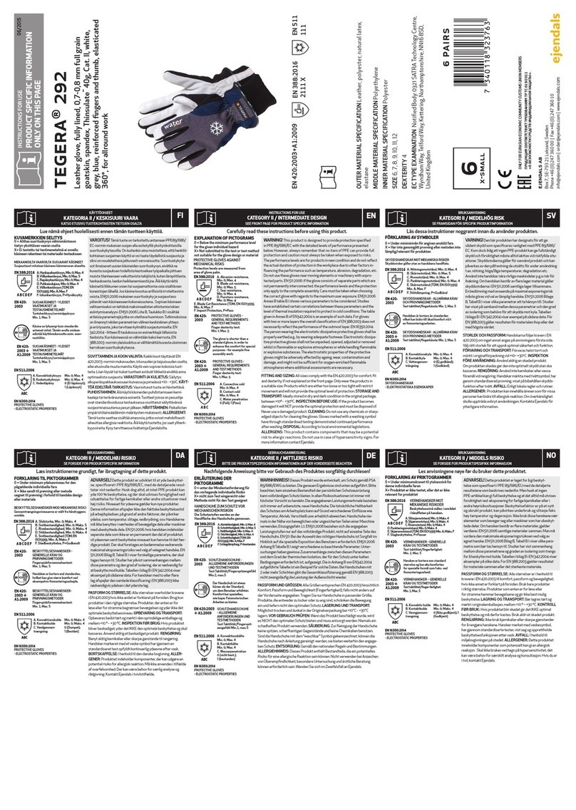 ejendals TEGERA 292 Instructions for use ejendals TEGERA 292 Instructions for use