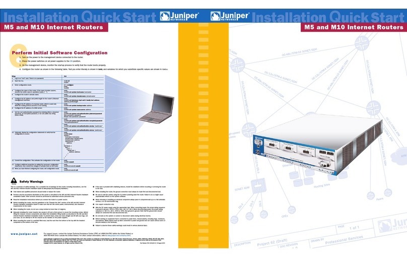 Juniper M5 Operating and maintenance manual Juniper M5 Operating and maintenance manual