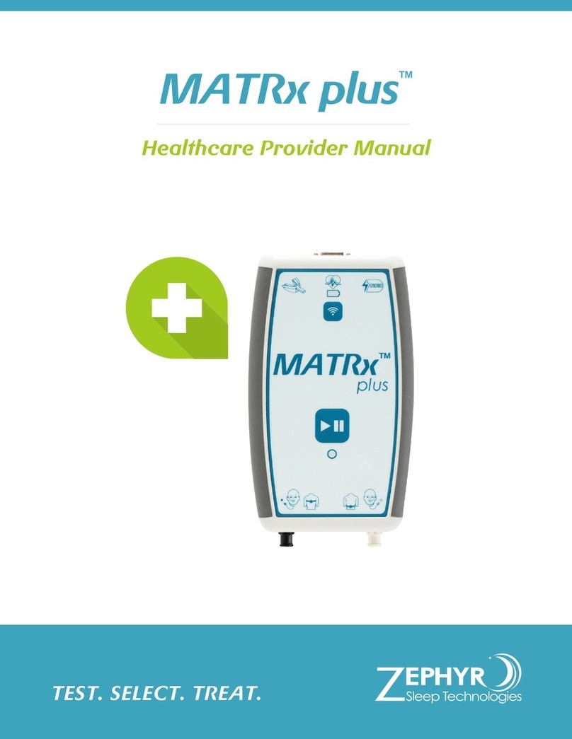 Zephyr Sleep Technologies MATRx plus Healthcare Provider Manual