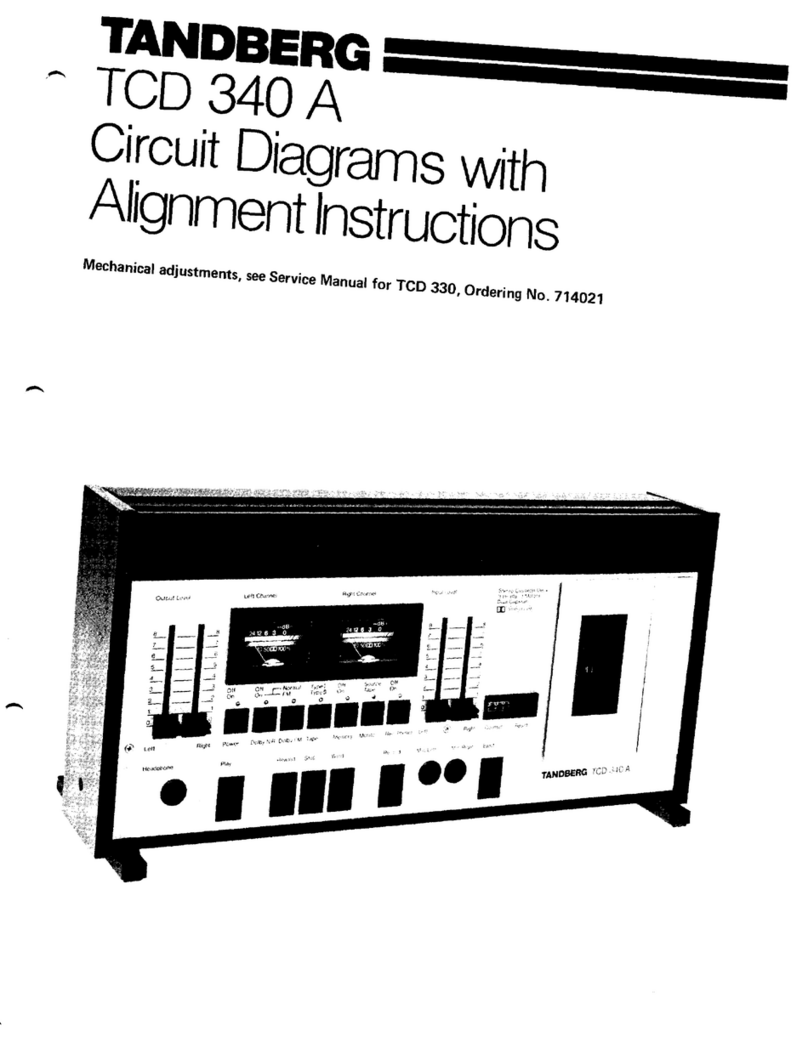 TANDBERG TCD 340A User manual