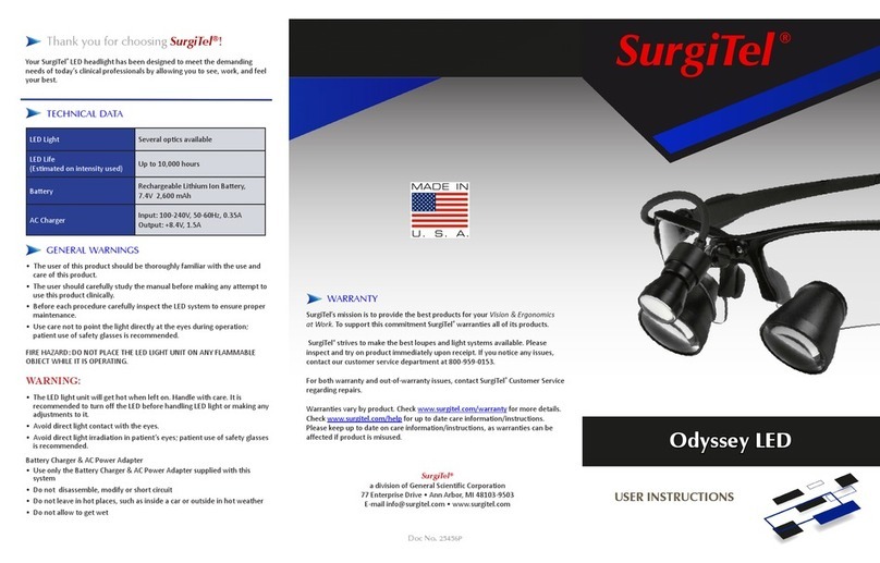 SurgiTel Odyssey LED User instructions
