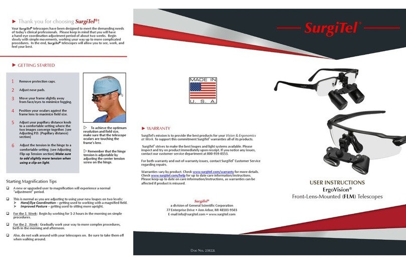 SurgiTel ErgoVision User instructions