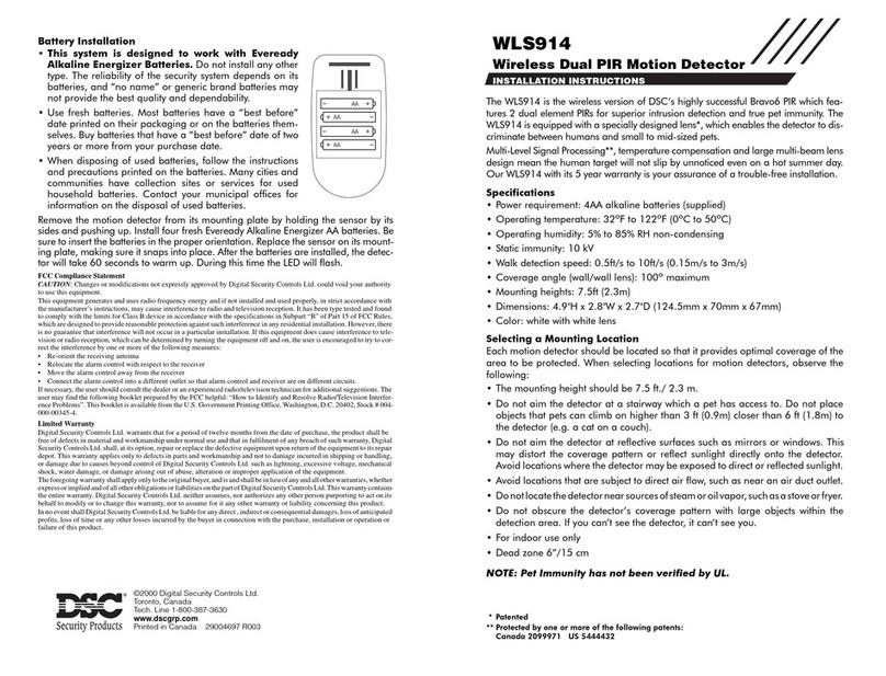 DSC WLS914 Service manual