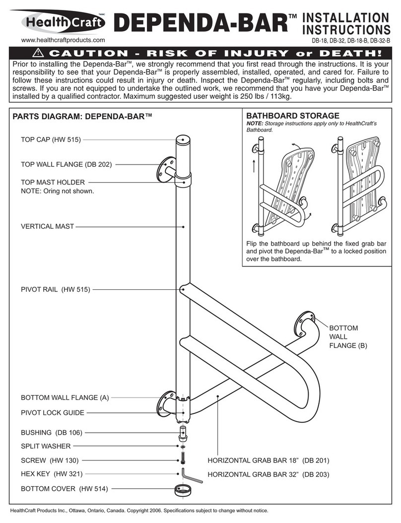 Healthcraft Dependa-Bar DB-18 installation instructions