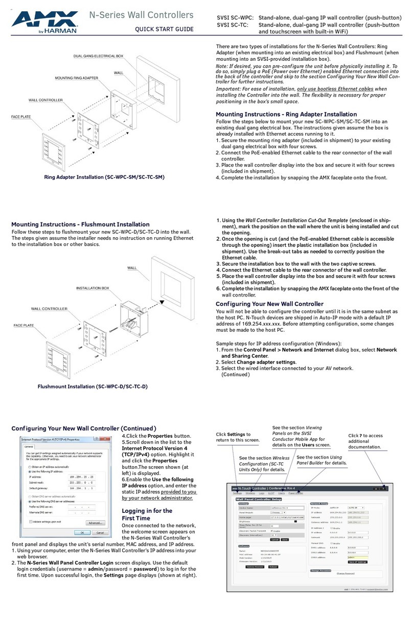 AMX SVSI SC-WPC User manual