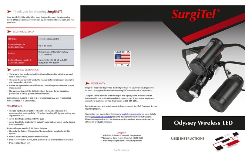 SurgiTel Odyssey Wireless LED User instructions