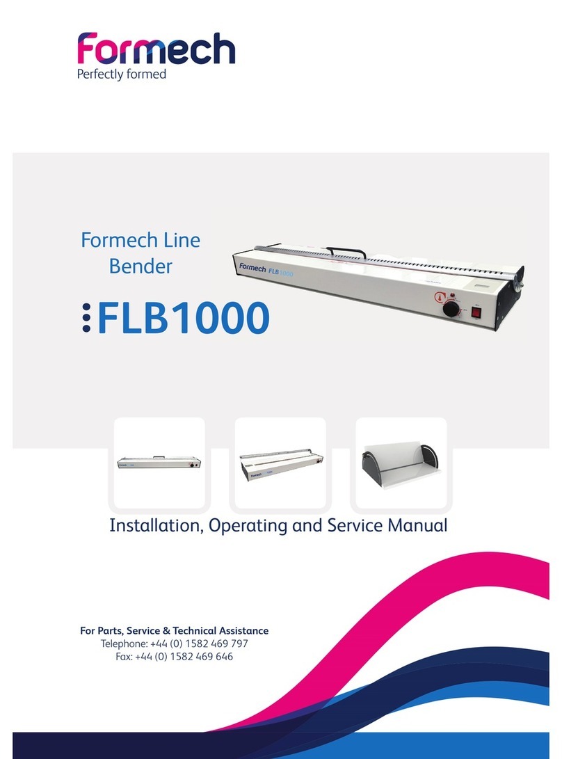 Formech FLB1000 Installation, operating and service manual