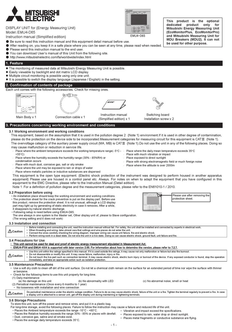 Mitsubishi Electric EMU4-D65 instruction manual