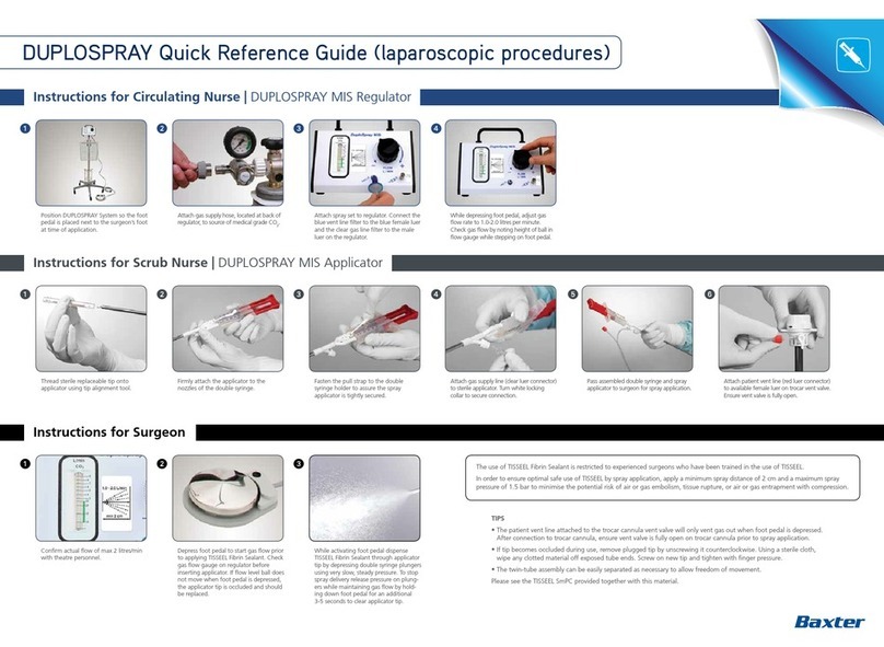 baxter DUPLOSPRAY User manual