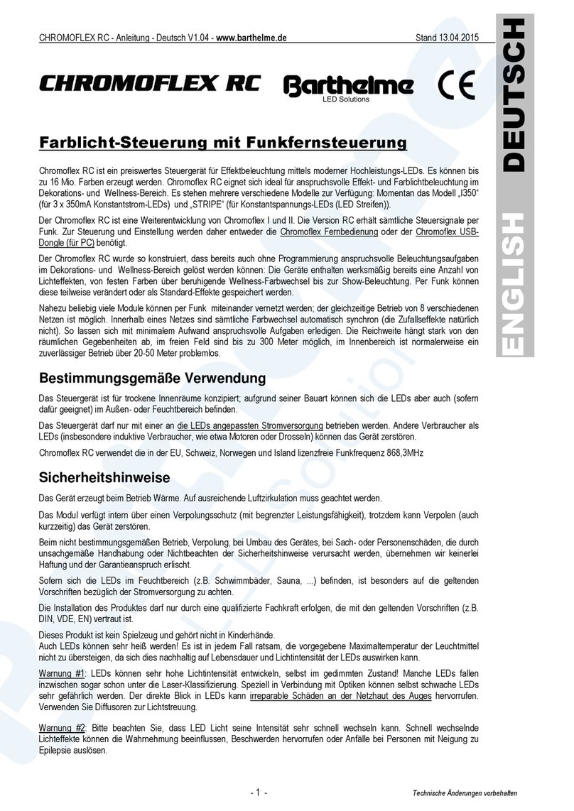 Barthelme CHROMOFLEX RC User manual