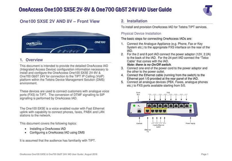 OneAccess ONE100 user guide