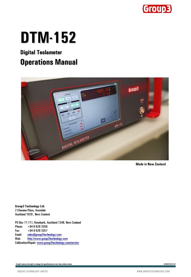 Group3 DTM-152 Operation manual