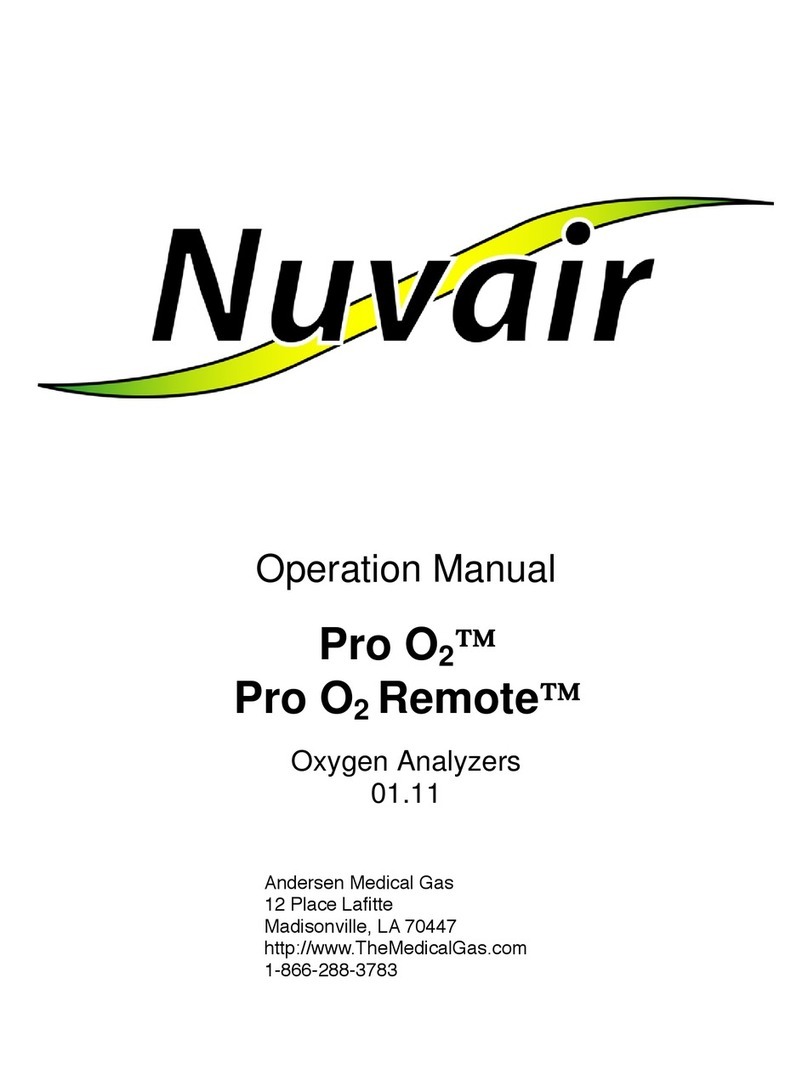 Nuvair Pro O2 alarm Analyzer Operation manual