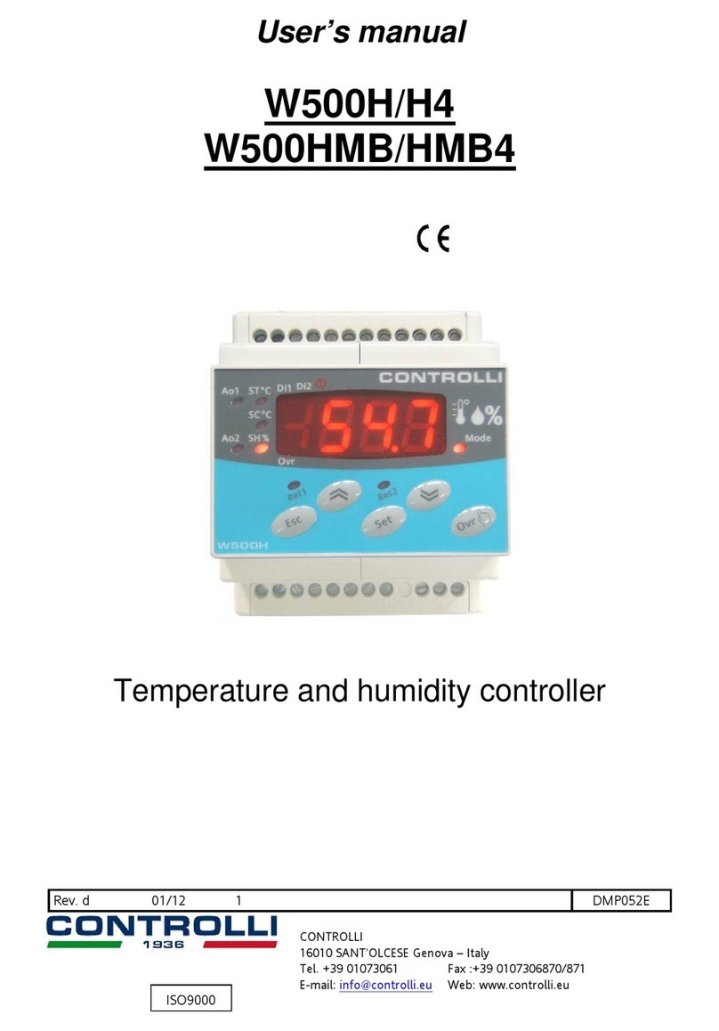 Controlli W500H user manual