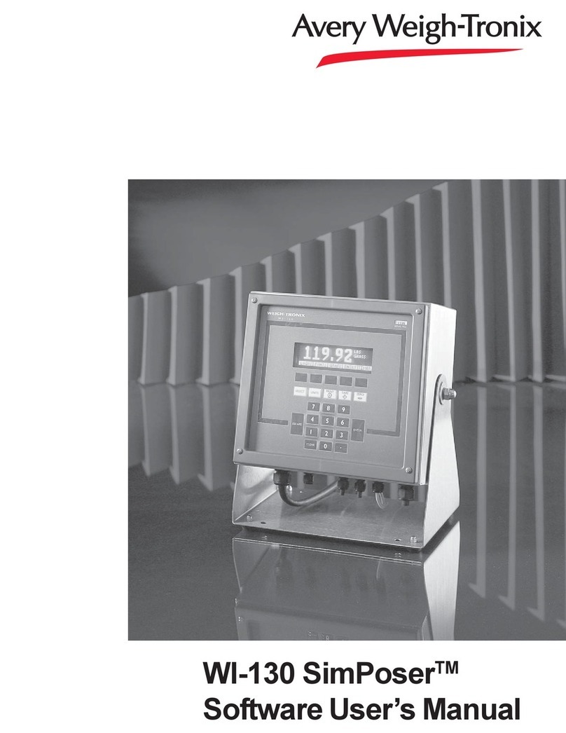 Avery Weigh-Tronix WI-130 User manual