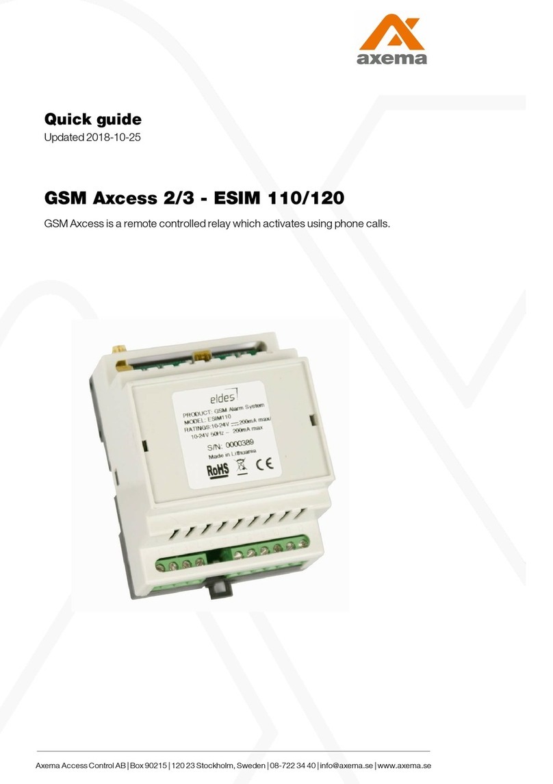Eldes GSM Axcess 2 User manual