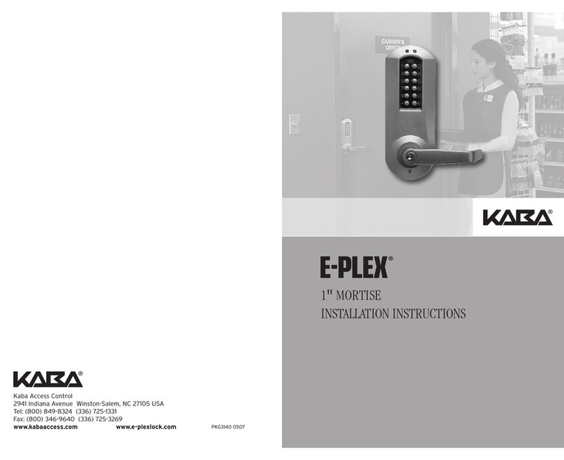 Kaba E-Plex 5x63 User manual