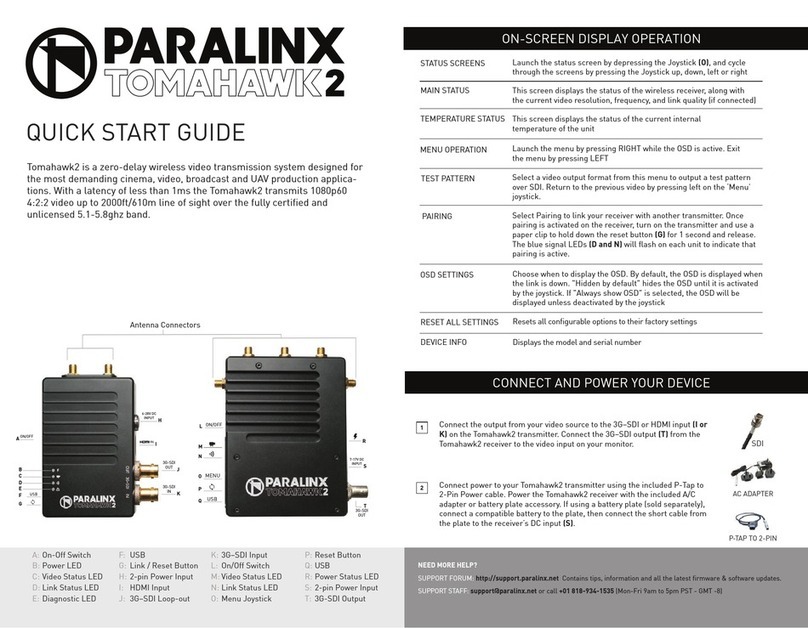 Paralinx Tomahawk2 Quick start guides
