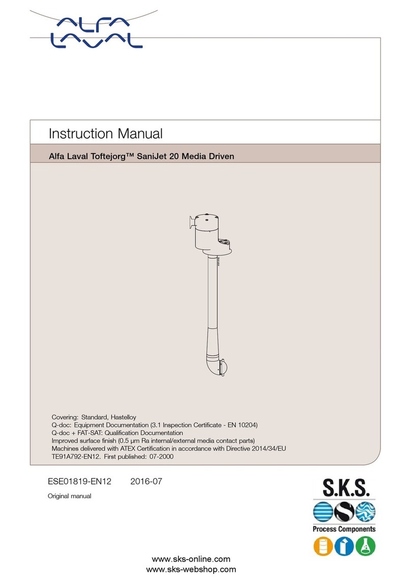 Alfalaval Toftejorg SaniJet 20 instruction manual