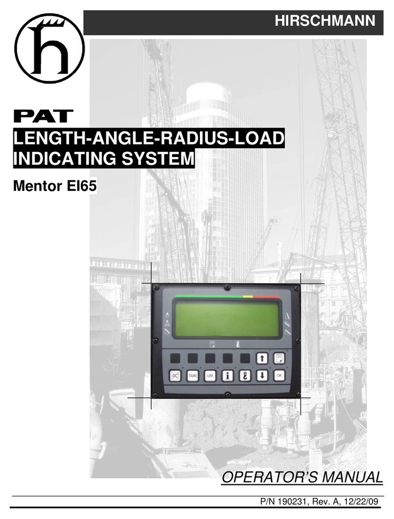 Hirschmann Mentor EI65 Operator's manual