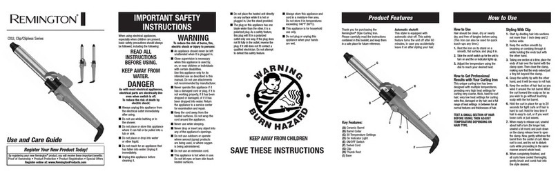 Remington CI52 Series Use and care guide