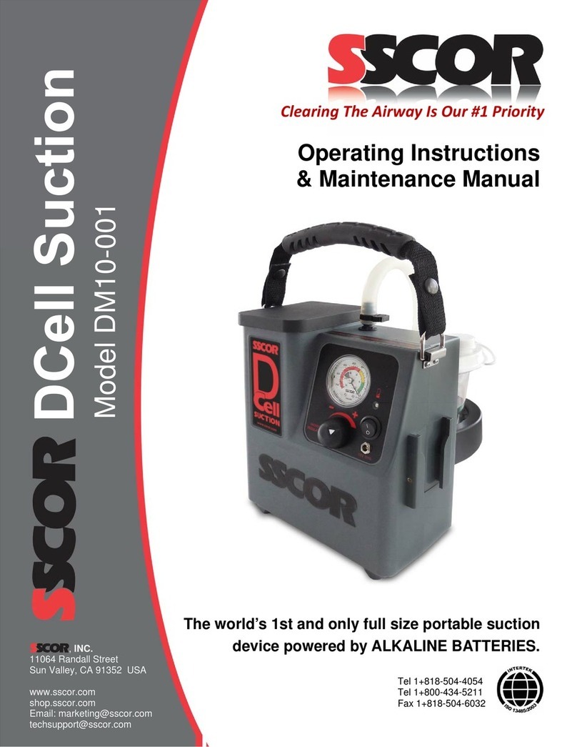 SSCOR DCell Suction Operating Instructions & Maintenance Manual