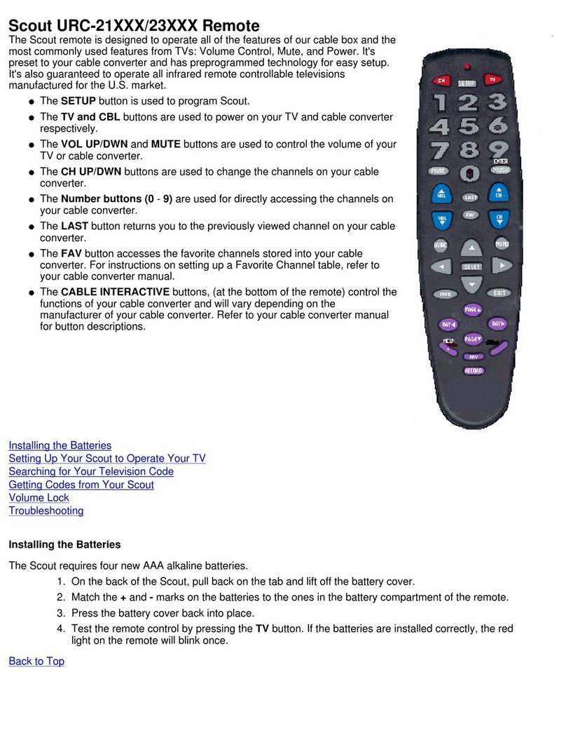 Scout URC-21 Series manual