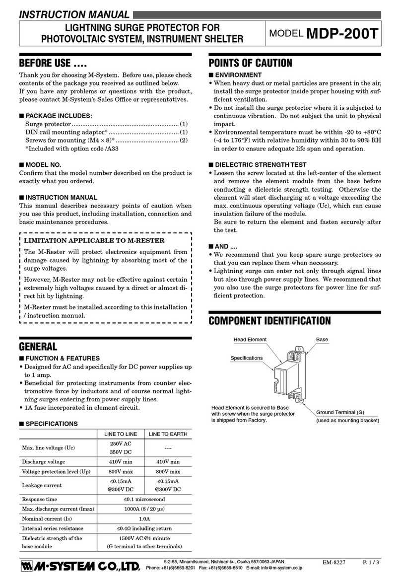 M-system MDP-200T instruction manual