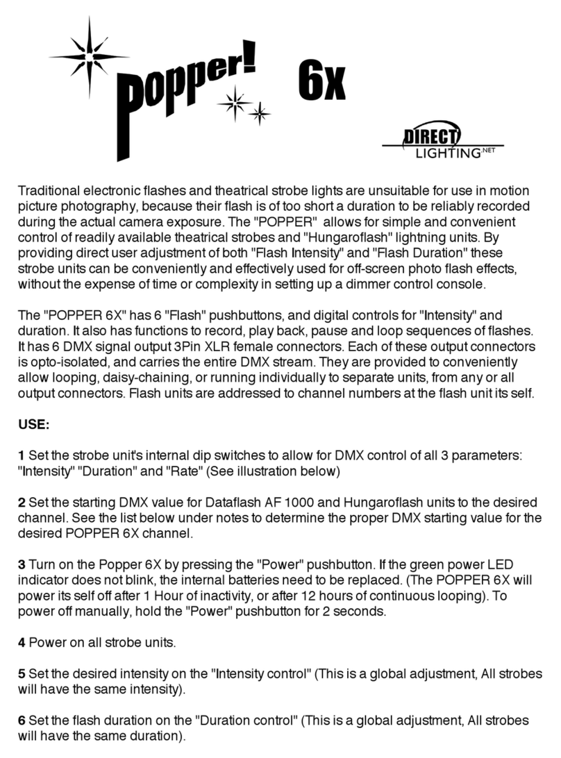 Direct lighting Popper! 6X User manual